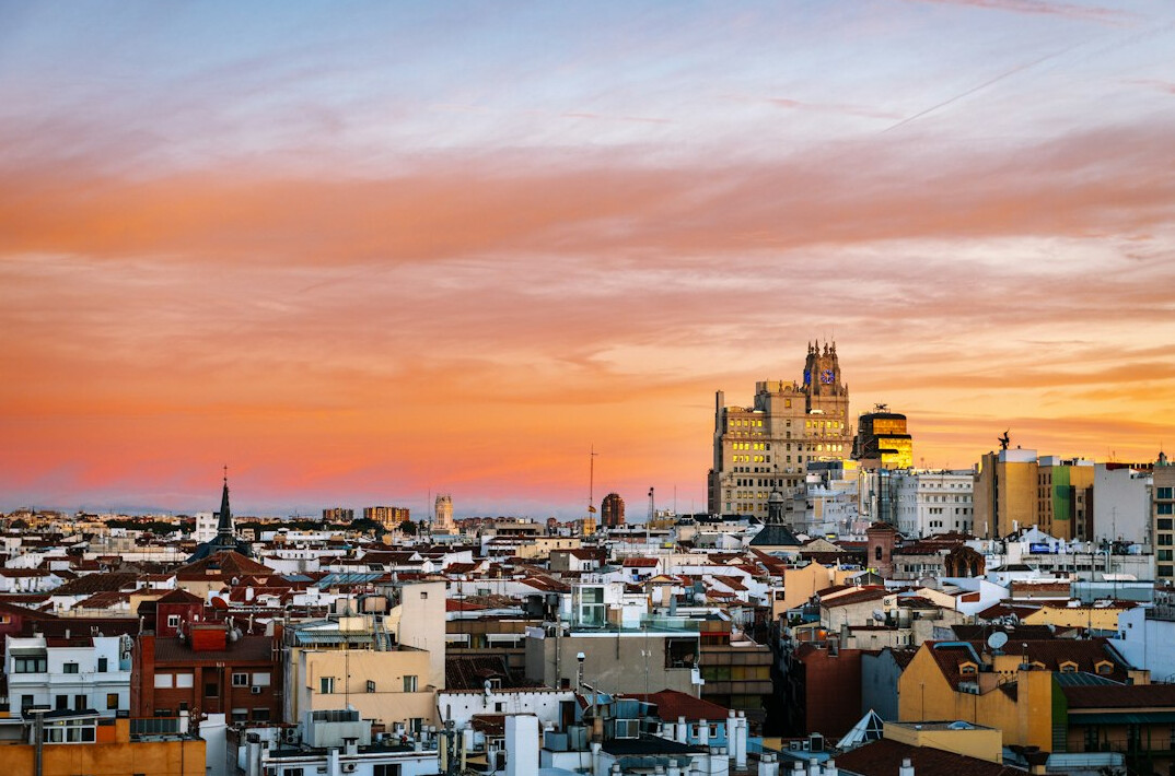 european city skyline